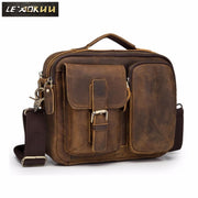 Male shoulder messenger bag cowhide - Men_Briefcase