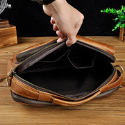 Male shoulder messenger bag cowhide - Men_Briefcase